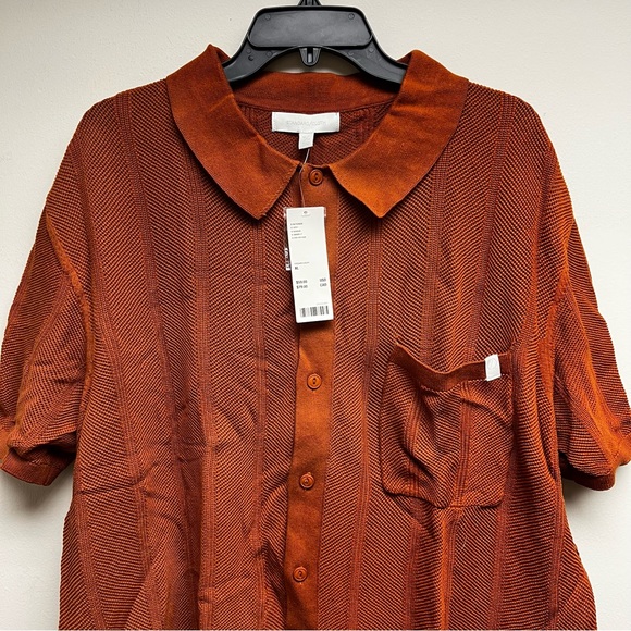 Urban Outfitters - Standard Cloth Textured Stitch Button-Up Shirt - Size XL - Picture 3 of 5